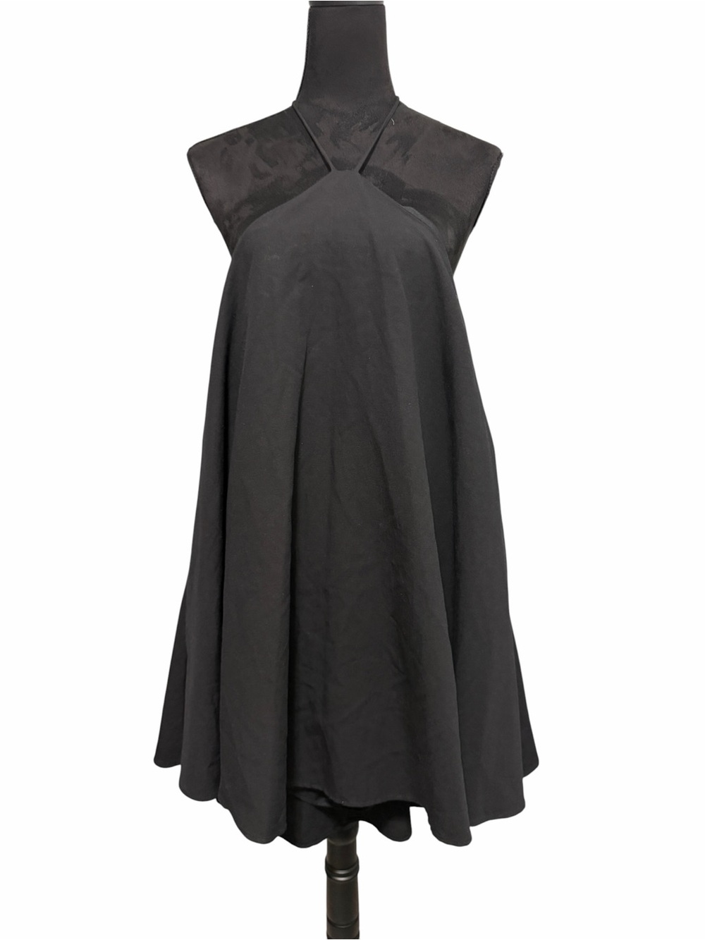 Zara Halter Neck Dress with Built-In Shorts Black - Picture 2 of 8